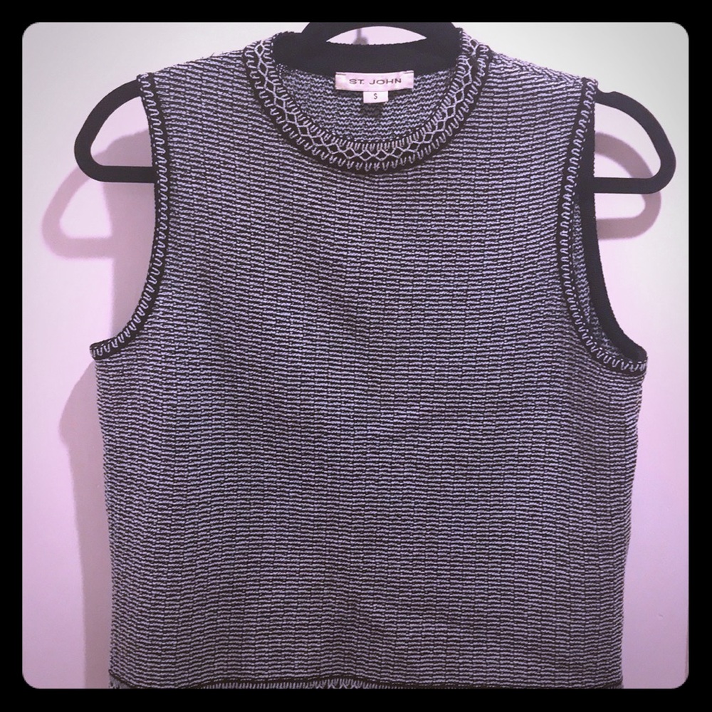 Classic Black & White sleeveless shell